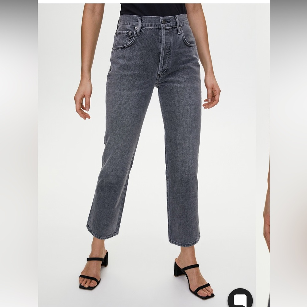 Agolde Ripley High Waist Straight Crop Jeans